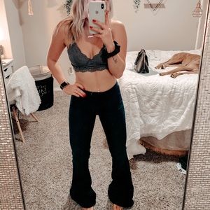 dark wash wide leg bell bottoms